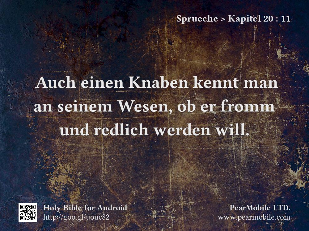 Sprueche, Kapitel 20:11